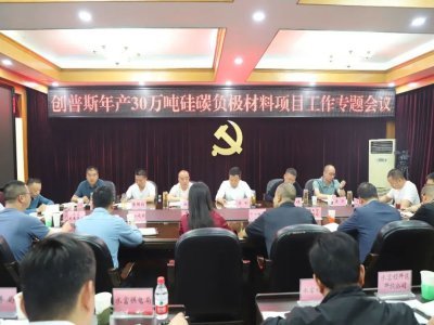 創普斯年產30萬噸硅碳負極材料項目落地水富