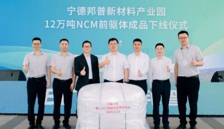 年產(chǎn)12萬噸！寧德邦普三元前驅(qū)體全線達(dá)產(chǎn)